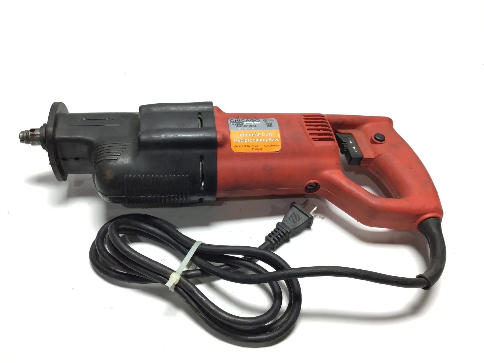 Chicago Electric Power Tools 65298 Industrial Duty Reciprocating Saw 1″ Stroke 7.5A