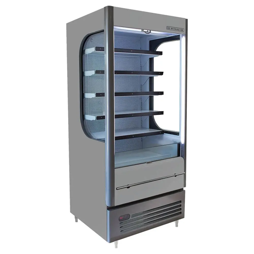 Beverage-Air VMHCSL-18-1-G 47 7/16" Vertical Open Air Cooler W/ (6) Levels - Gray, 115v