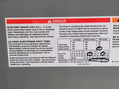 Used AMETEK 750H3-24G Battery Chargers British Columbia CA | Lenmark #238396