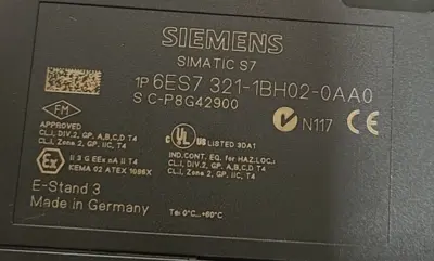 Siemens 6ES7 321 - 1BH02 - 0AA0 Simatic S7 (BIN 4.5.5)