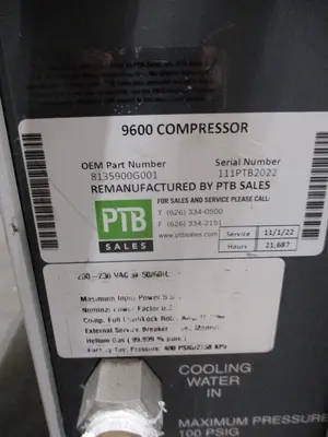 CTI - Cryogenics #9600, compressor, reman.