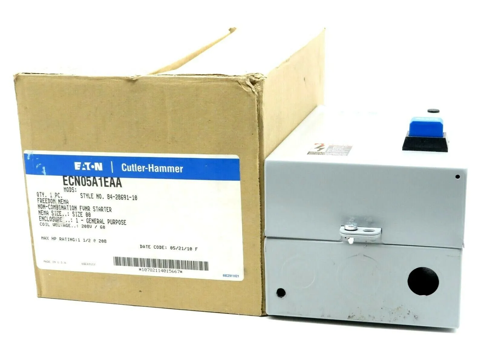 NEW CUTLER HAMMER ECN05A1EAA FVNR STARTER SIZE 00