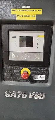 USED 2013 ATLAS COPCO MODEL VARIABLE-SPEED DRIVE ROTARY SCREW AIR COMPRESSOR 2013 ATLAS COPCO MODEL VARIABLE-SPEED DRIVE ROTARY SCREW AIR COMPRESSOR