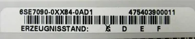 USED SIEMENS 6SE7090-0XX84-0AD1 CONTROL BOARD 6SE70900XX840AD1 475403900011