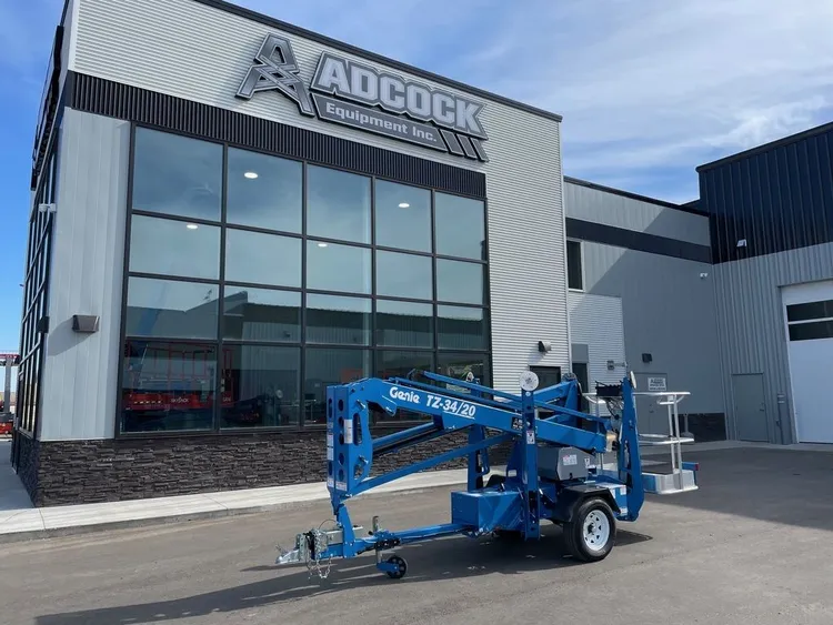 New | in-Stock 2026 GENIE TZ-34/20 TOWABLE ARTICULATING BOOM LIFT Towable Boom Lifts Alberta CA | Adcock Equipment #1418102