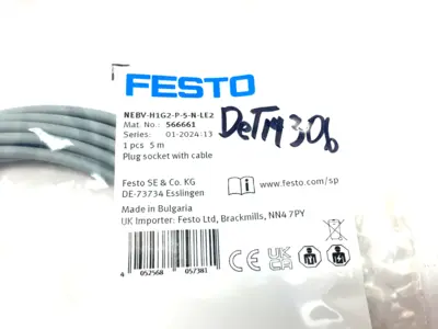 NEW FESTO PLUG SOCKET CONNECTION CABLE