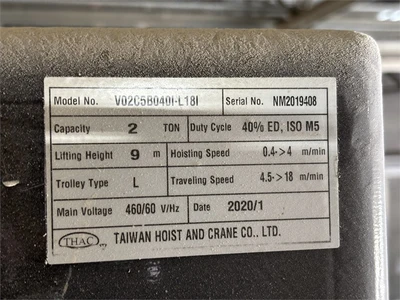 Used 2020 JOHNSON MARBLE MACHINERY THAC Cranes, Gantry, Bridge Type Texas US | MachineryMax #1488259