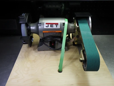 JET 1/2 Hp 6" Bench Grinder W/Belt Sander Attachment JBG-6A (STKA)