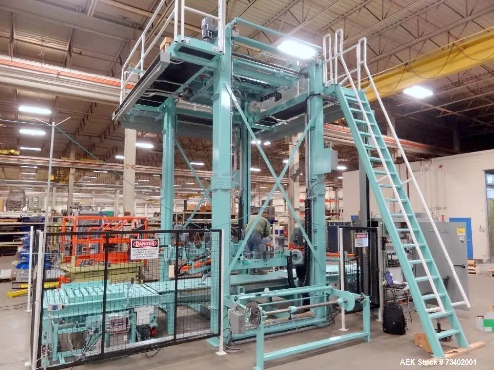 Used Moellers Automatic Stretch Hooding System – 40 Loads per Hour, Variable Frequency Drive
