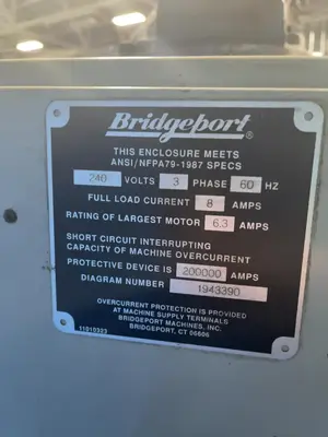 Bridgeport 58” X 11” CNC Vertical Mill
