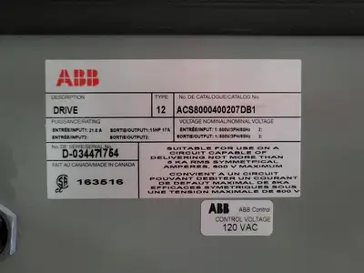 USED ABB ACS800-U1-0020-7