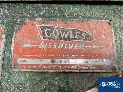 USED Cowles 25 HP Cowles Disperser, S/S