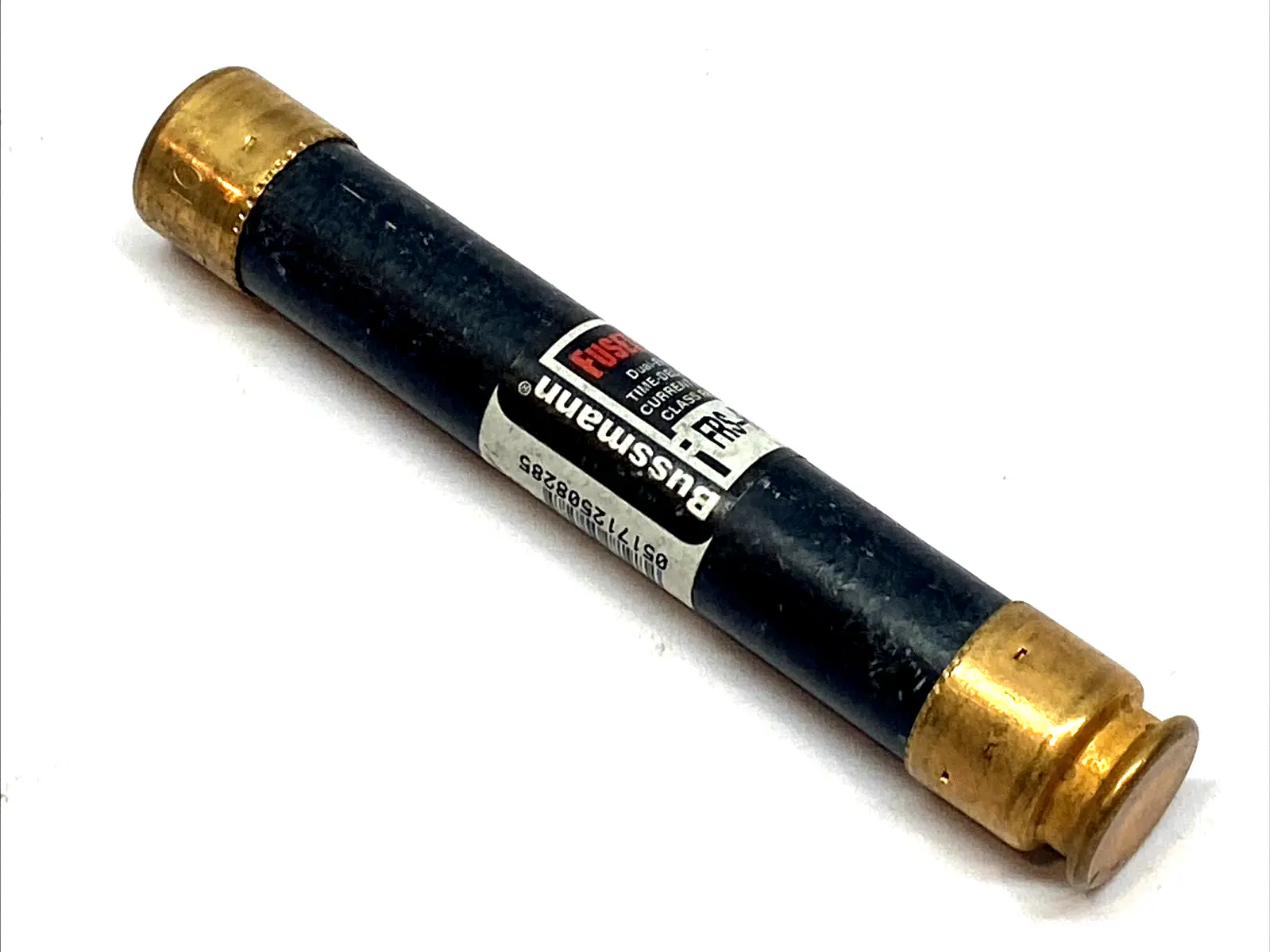 USED BUSSMANN CLASS RK5 10A 600 VAC / 300 VDC DUAL‑ELEMENT TIME‑DELAY FUSE