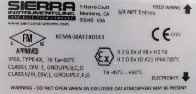 NEW SIERRA 241-VTP-LS-E2-DD-PV1L-V4LH-ST-MP2-PF FLOW METER INNOVA-MASS