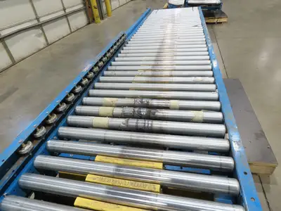 Hytrol ABEZ 30"x 11' EZLogic Accumulation Roller Conveyor 27"BF Center Drive 3PH