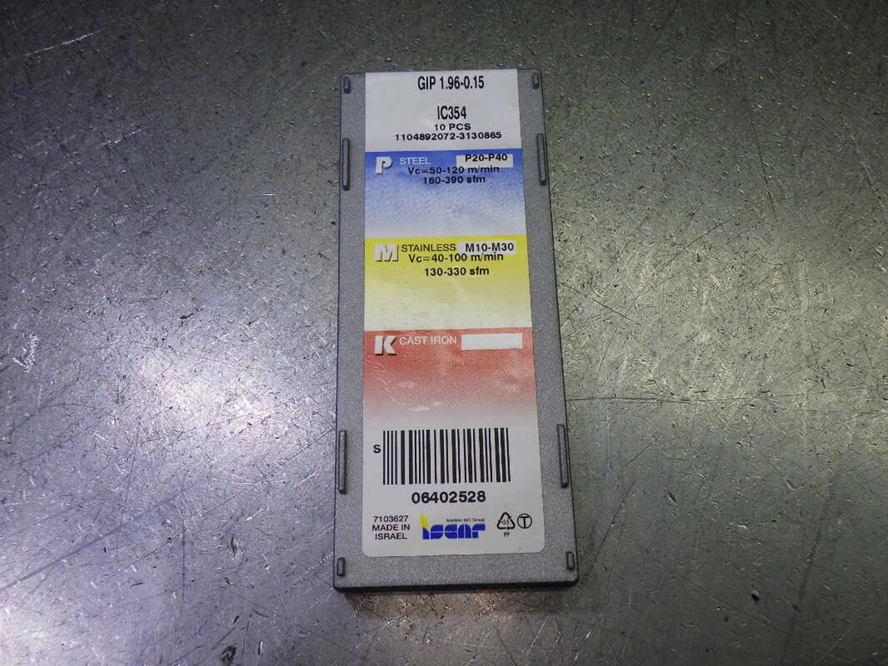 Iscar Carbide Grooving / Parting Inserts QTY10 GIP 1.96-0.15 IC354 (LOC1314)