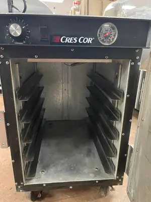 Used Cres-Cor Used Cres Cor H-339-135BK Insulated Heated Warming Holding Cabinet Solid Door - 120V Hot Food Warming, Holding, & Transport Cabinets Illinois US | Falcon Restaurant Supply #1375741