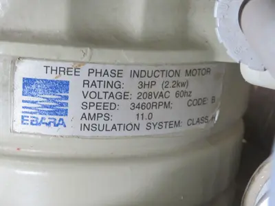 Used EBARA 40X20 200701 Vacuum Pumps Texas US | Aucto #1307043
