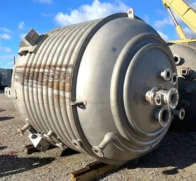 Reactor, 3,000 Gallon, Alloy 20, Jacketed, Agitated, 85 PSI/Full Vacuum, #5991744
