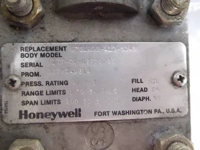 Honeywell STG180-A1G-00000-MB.SM-514B Smart Pressure Transmitter 9In Used