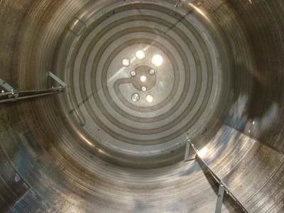 25,000L S/S 1/2 Coiled Enc Mixer Body