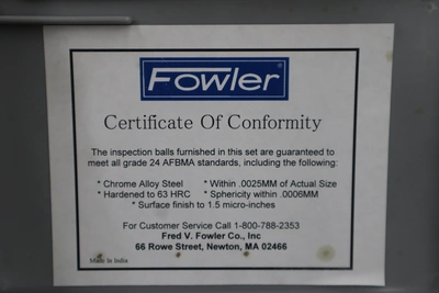 Used FOWLER BALL GAGE Lab Inspection Minnesota US | Machinesused.com #1506396
