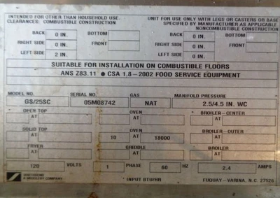 100-0056 Southbend GS/25SC Gas Convection Oven