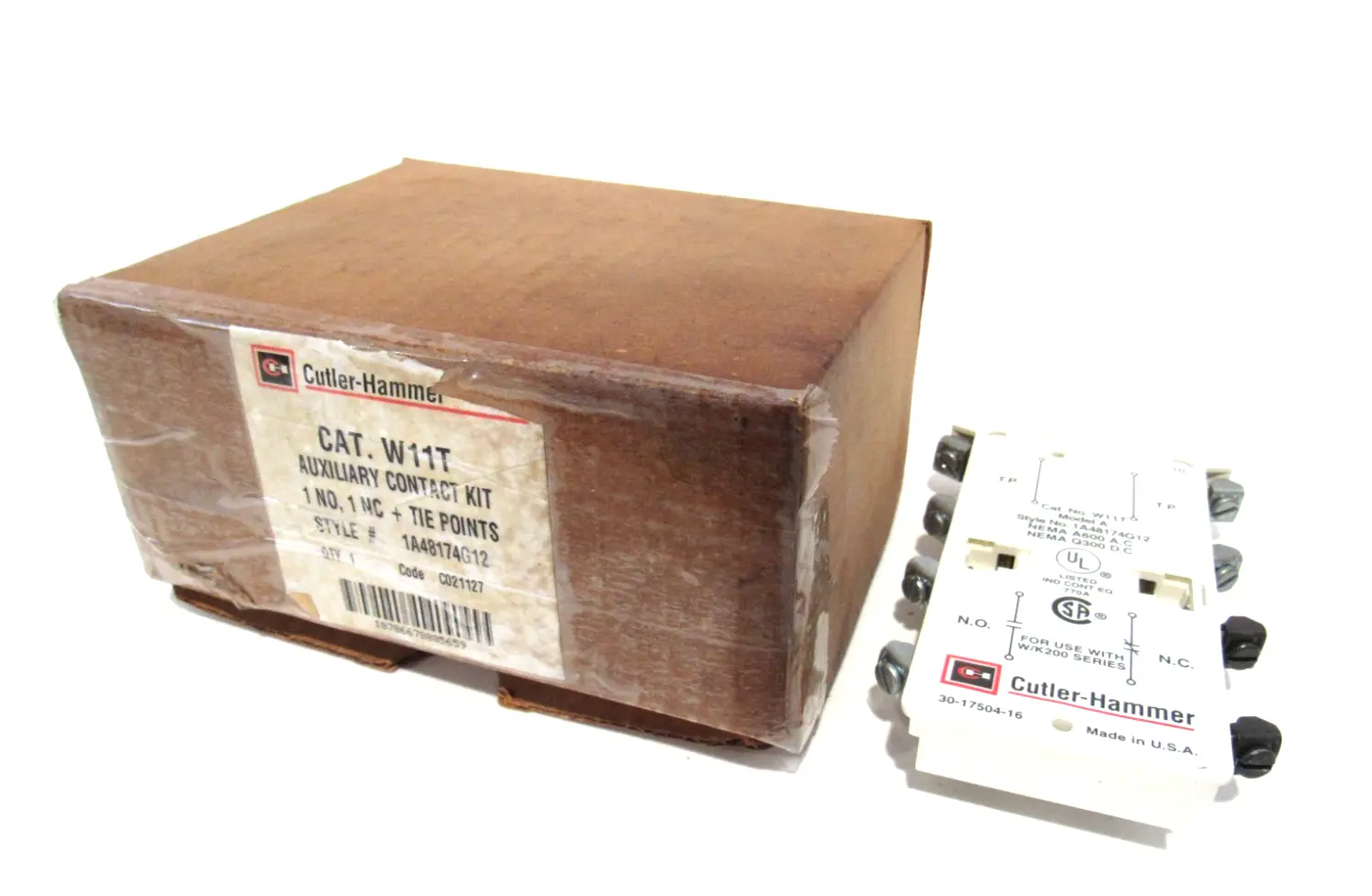 NEW CUTLER HAMMER W11T AUXILIARY CONTACT 1A48174G12 MODEL A