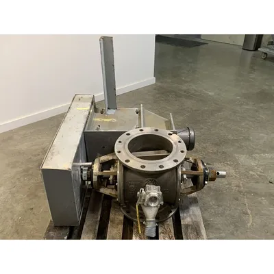 Used 10" diameter Flo-tronics Rotary Airlock Feeder Stainless Steel Valve