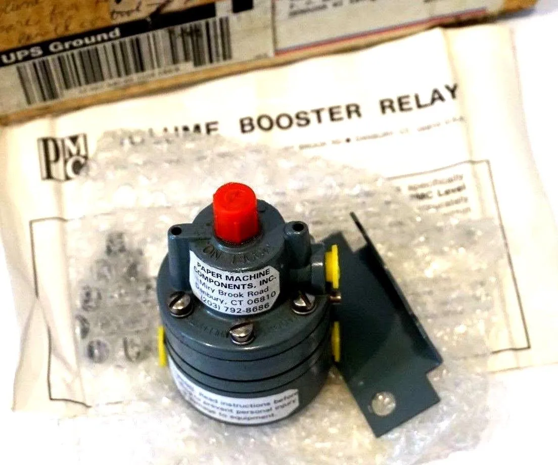 NEW PAPER MACHINE INC. VBR VOLUME BOOSTER RELAY 100 PSI MAX