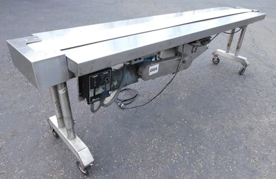 USED SS PACKING CONVEEYOR 8" X 10' CONVEYOR