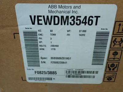 New | in-Stock ABB VEWDM3546T Motors (misc) Ohio US | HGR 24 #912618