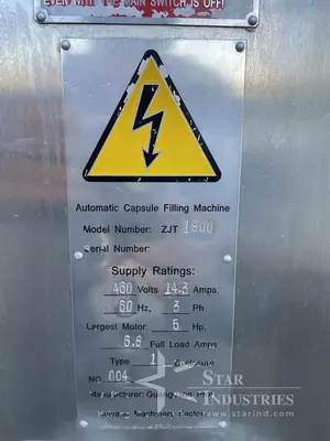 Used 2000 HUIYANG MACHINERY ZJT1800 Capsule Fillers California US | Star Industries #1254794