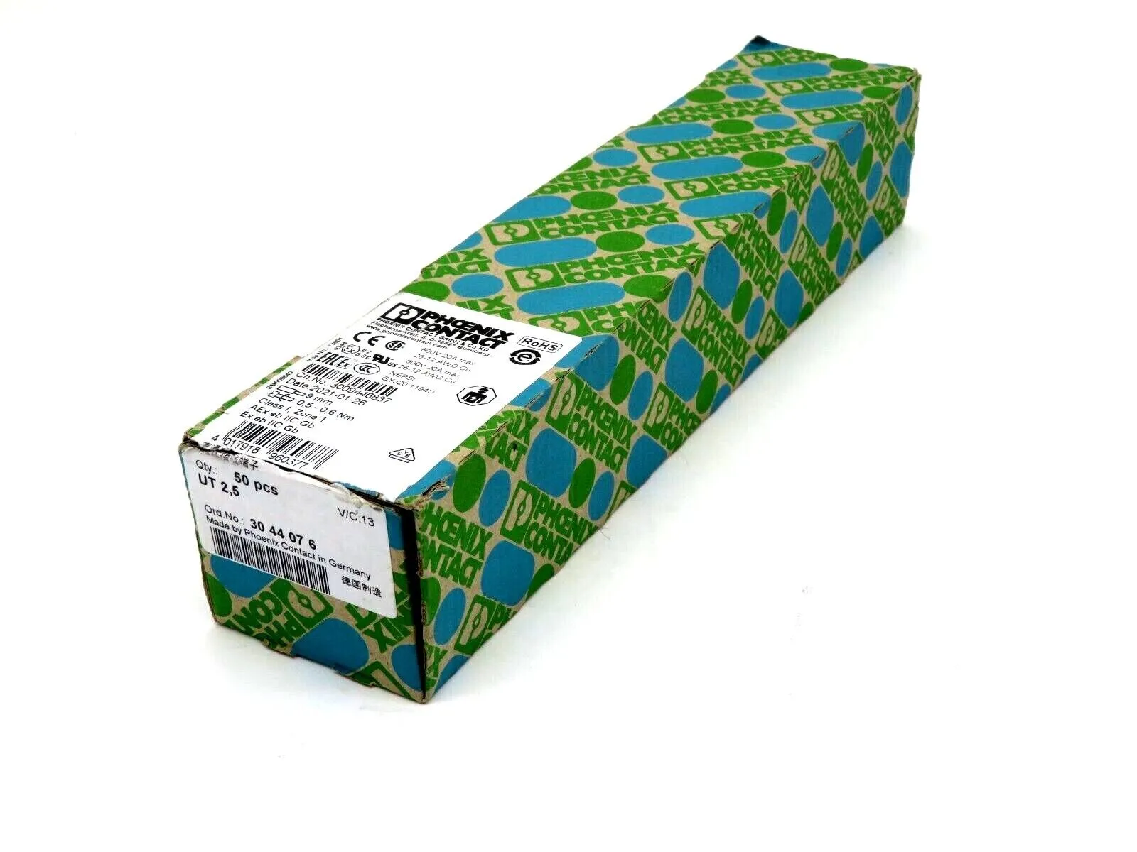 NEW 50 PCS PHOENIX CONTACT UT 2,5 TERMINAL BLOCK 30 44 07 6 UT25