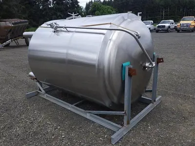 (2) Available - Previously sold 20 bbl/2500L/660Gal jacketed brite tank