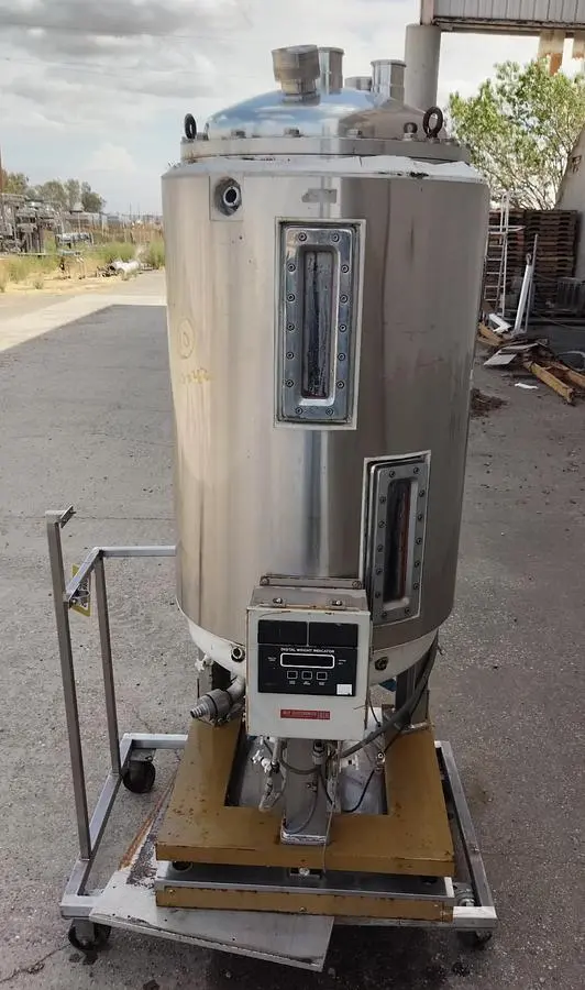 Tank,  105 Gallon (400 Liter), Jacketed, Stainless Steel, On Load Cell Stand, #5991462