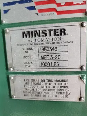 18" x .075" x 5,000 LB MINSTER & DALLAS COIL SERVO FEED LINE