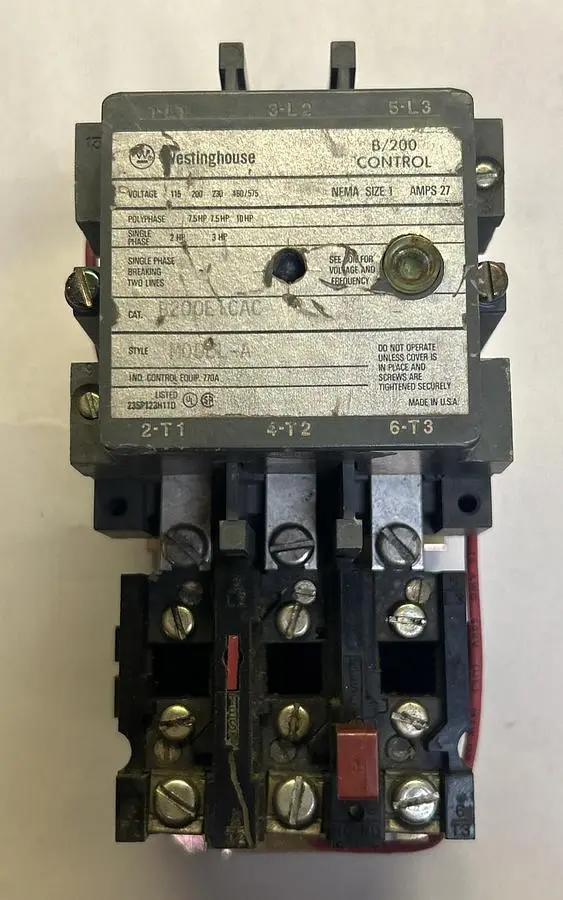 Used WESTINGHOUSE B200E1CAC Industrial Controls Ohio US | Surplus Asset Holdings #1244775
