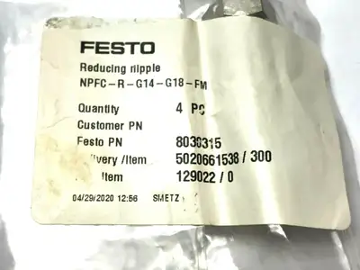 NEW FESTO REDUCING NIPPLE