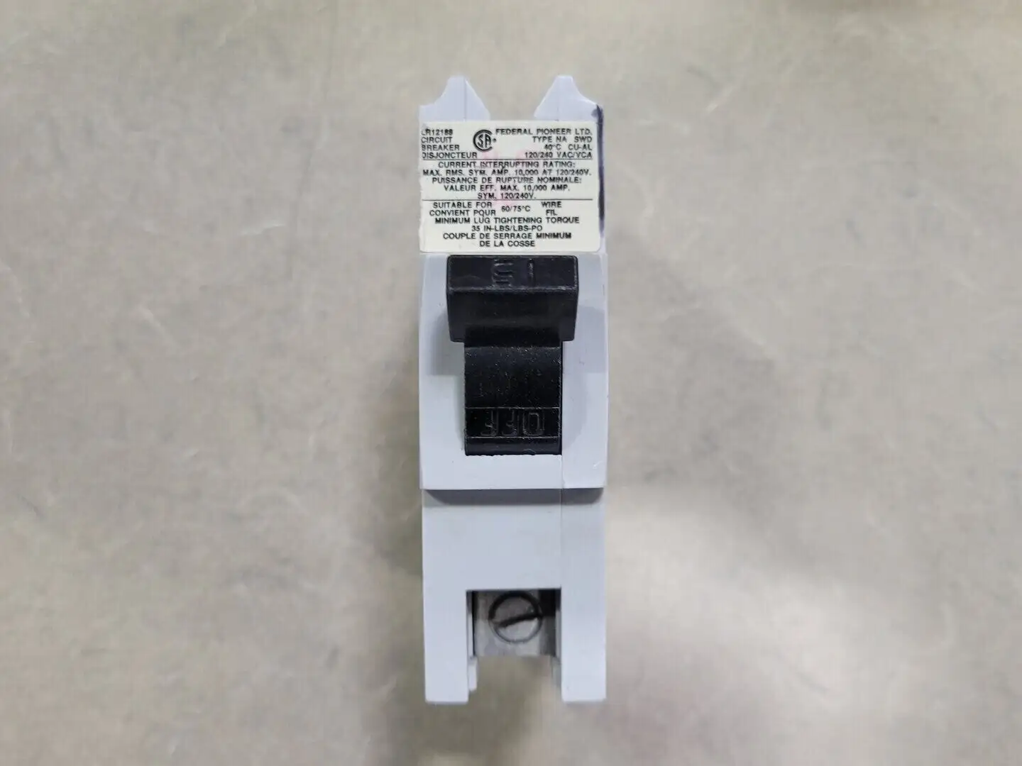 Used FEDERAL PIONEER NA115 Switchgears British Columbia CA | Lenmark #242236