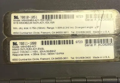 Used SCIENTIFIC TECHNOLOGIES MS43B2 Light Curtains & Grids Ohio US | Surplus Asset Holdings #1246295