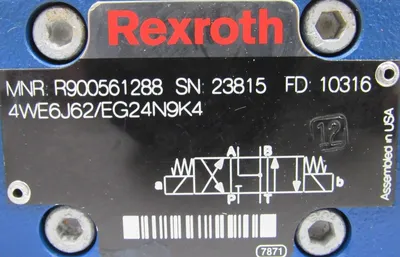 USED REXROTH 4WEH10J46/6EG24N9TK4 CONTROL VALVE 4WEH10J466EG24N9TK4 R900561288