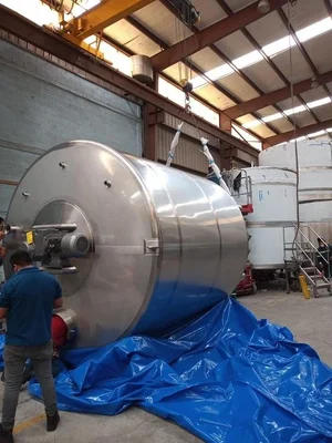 Posses Tank 6000 US Gal Jacketed  With Paddle Mixer # 3032