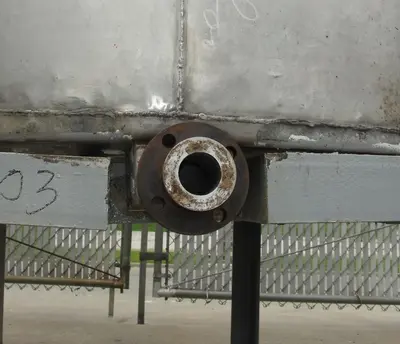 SPC6734  Tank 1609 gallon vertical tank, 304 SS, slope
