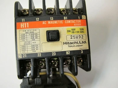 HITACHI H11 25H92 AC Magnetic Contactor AC600V W/Thermal Overload Relay TR12B-1E