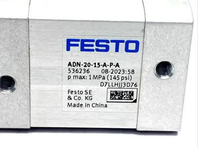 ADN-20-15-A-P-A, 536236 | Festo ADN-20-15-A-P-A Compact Cylinder 20mm Bore 15mm Stroke 536236 - New Other