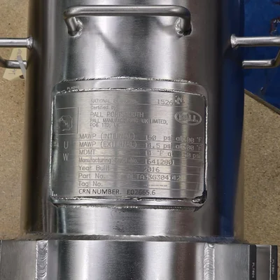 PALL Cartridge Filter BRAND NEW in stainless steel 316 By PALLPORTSMOUTH / 3724