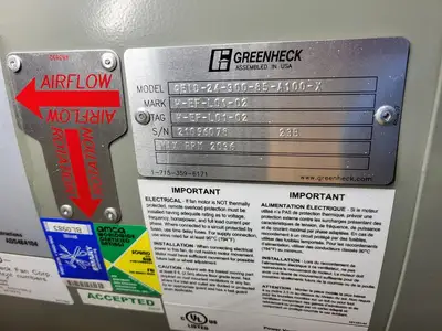 NEW GREENHECK QEID-24-300-85-A100-X