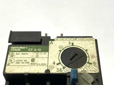 USED SPRECHER + SCHUH THERMAL OVERLOAD RELAY 3.8-6A