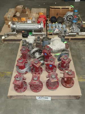 3 PALLETS OF ASSORTED VALVE REPLACEMENT PARTS